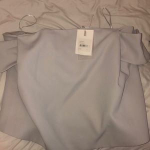 Off the shoulder with bustier top